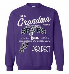 I'M A Grandma And A San Antonio Spurs Fans Perfect Crewneck Sweatshirt - zezetee