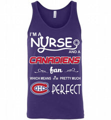 I'M A Nurse And A Montreal Canadiens Fans Gift Tank - zezetee