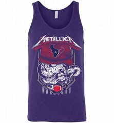 Metallica Skull Snake Houston Texans Tank - zezetee