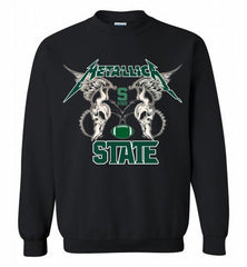 Metallica Michigan State Logo Crewneck Sweatshirt - zezetee
