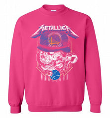 Metallica Skull Snake Golden State Warriors Crewneck Sweatshirt - zezetee