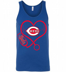 Nurse Heartbeat Cincinnati Reds Tank - zezetee
