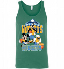 Mickey Goofy Donald Loves Denver Nuggets Basketball Fans Tank - zezetee