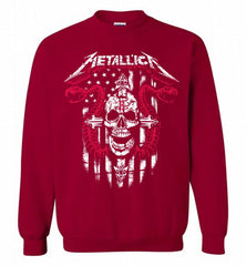 Metallica Snake Skull Houston Rockets Logo Crewneck Sweatshirt - zezetee