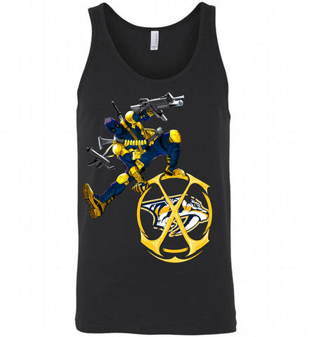 Deadpool Fan Love Nashville Predatorss Awesome Tank - zezetee