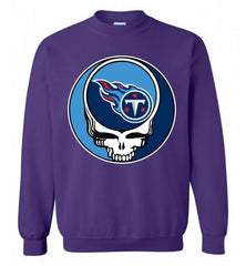 Tennessee Titans Grateful Dead Logo Band Crewneck Sweatshirt - zezetee