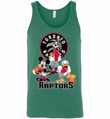 Mickey Goofy Donald Loves Toronto Raptors Basketball Fans Tank - zezetee