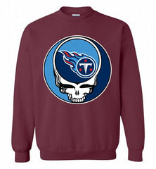 Tennessee Titans Grateful Dead Logo Band Crewneck Sweatshirt - zezetee