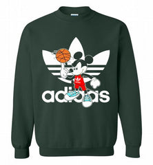 ADIDAS BASKETBALL MICKEY MOUSE DISNEY SPORTS Crewneck Sweatshirt - zezetee