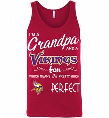 I'M A Grandpa And A Minnesota Vikings Pretty Much Perfect Tank - zezetee