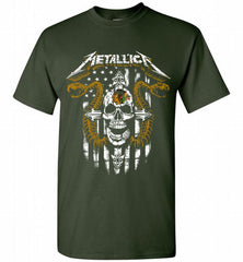 Metallica Snake Skull Chicago Blackhawks Logo Shirt - zezetee