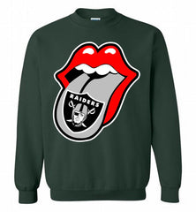 Oakland Raiders  x The Rolling Stones Logo Crewneck Sweatshirt - zezetee