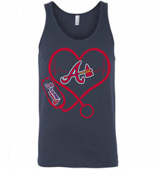 Nurse Heartbeat Atlanta Braves Tank - zezetee