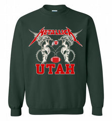 Metallica Utah Utes Logo Crewneck Sweatshirt - zezetee