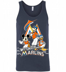 Mickey Goofy Donald Miami Marlins Teams Tank - zezetee