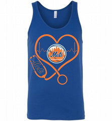 Nurse Heartbeat New York Mets Tank - zezetee