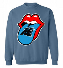 Carolina Panthers  x The Rolling Stones Logo Crewneck Sweatshirt - zezetee