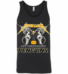 Metallica Pittsburgh Penguins Logo Tank - zezetee