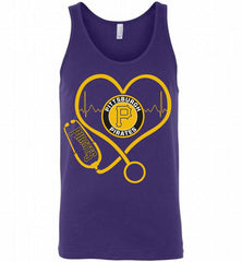 Nurse Heartbeat Pittsburgh Pirates Tank - zezetee