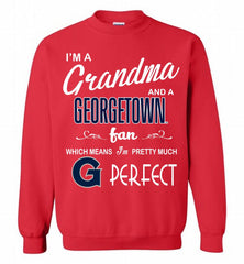 I'M A Grandma And A Georgetown Hoyas Fan Crewneck Sweatshirt - zezetee