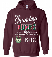 I'M A Grandma And A Milwaukee Bucks Fans Perfect Hoodie - zezetee