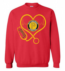 Nurse Heartbeat Pittsburgh Pirates Crewneck Sweatshirt - zezetee