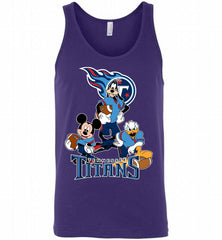 Disney Mickey Goofy Donald Disney Tennessee Titans Team Tank - zezetee