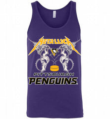 Metallica Pittsburgh Penguins Logo Tank - zezetee