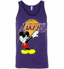 Disney Mickey Mouse Dabbing Los Angeles Lakers Tank - zezetee