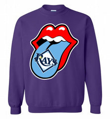 Tampa Bay Rays  x The Rolling Stones Logo Crewneck Sweatshirt - zezetee