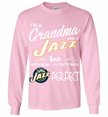I'M A Grandma And A Utah Jazz Fans Perfect Gildan Long Shirt - zezetee