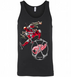 Deadpool Fan Love Red Detroit Red Wings Awesome Tank