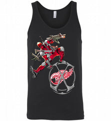 Deadpool Fan Love Red Detroit Red Wings Awesome Tank - zezetee