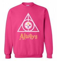 Pittsburgh Steelers deathly Hallows always trending gift Crewneck Sweatshirt - zezetee
