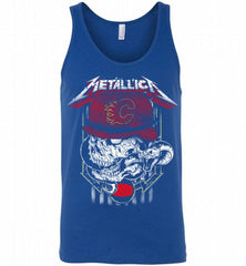 Metallica Skull Snake Calgary Flames Tank - zezetee