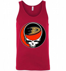 NHL TEAM ANAHEIM DUCKS X GRATEFUL DEAD LOGO BAND Tank - zezetee