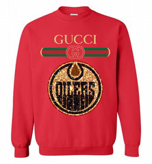 Gucci Edmonton Oilers Logo Crewneck Sweatshirt - zezetee