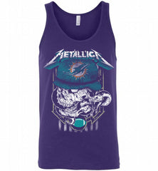 Metallica Skull Snake Miami Dolphins Tank - zezetee
