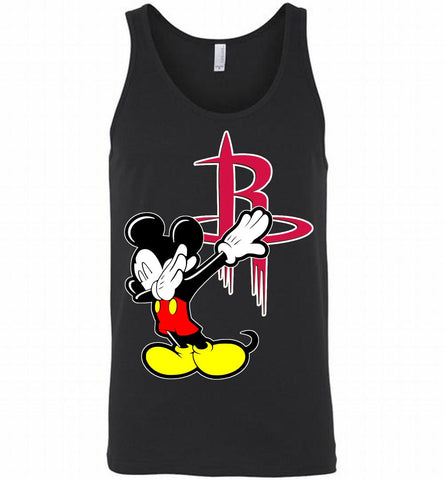 Disney Mickey Mouse Dabbing Houston Rockets Tank - zezetee
