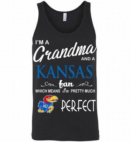 I'M A Grandma And A Kansas Jayhawks Fan Tank - zezetee
