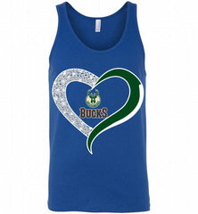 Milwaukee Bucks In Diamond Heart Tank - zezetee