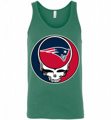 New England Patriots Grateful Dead Logo Band Tank - zezetee