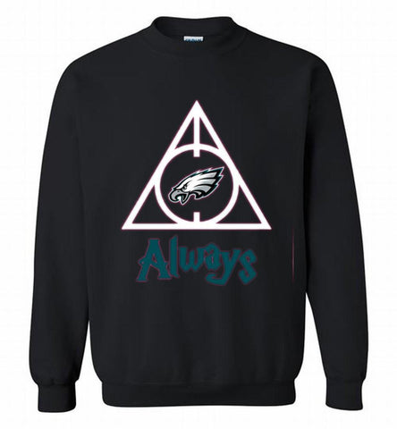 PHILADELPHIA EAGLES DEATHLY HALLOWS ALWAYS GIFT Crewneck Sweatshirt - zezetee