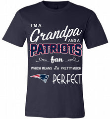 I'M A Grandpa And A New England Patriots Pretty Much Perfect Canvas USA - zezetee