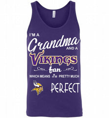 I'M A Grandma And A Vikings Fans I'm Pretty Much Perfect Tank - zezetee