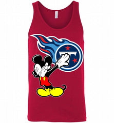 Disney Mickey Mouse Dabbing Tennessee Titans Tank - zezetee