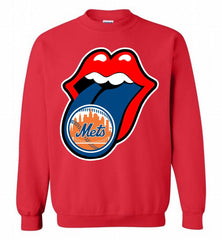 New York Mets  x The Rolling Stones Logo Crewneck Sweatshirt - zezetee