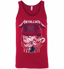 Metallica Skull New York Yankees Logo Tank - zezetee