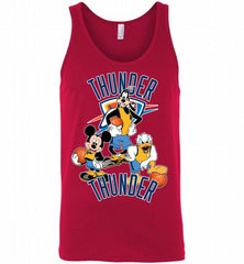 Mickey Goofy Donald Loves Oklahoma City Thunder Basketball Fans Tank - zezetee
