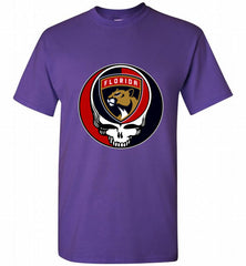 NHL TEAM FLORIDA PANTHERS X GRATEFUL DEAD LOGO BAND Shirt - zezetee